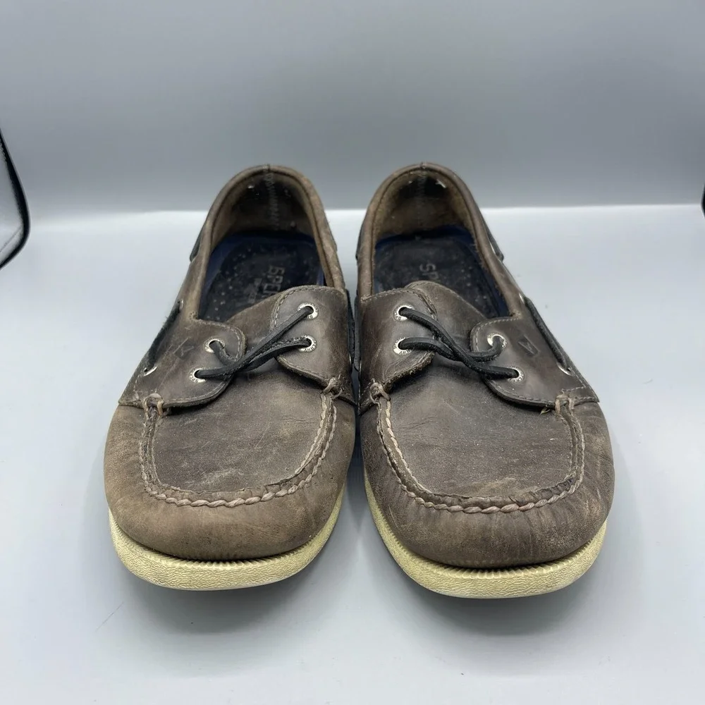 Sperry Top Sider Boat Shoes‎ Mens US 10.5M Brown Upper Leather Comfort Lace Up